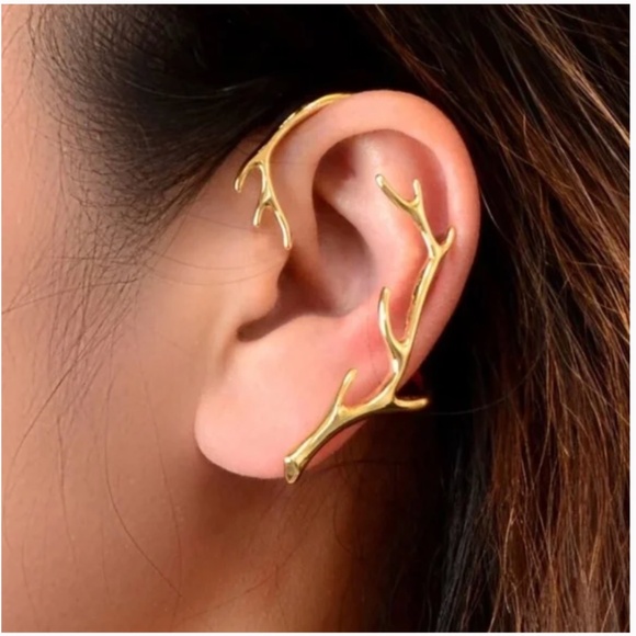 ❤️ FREE Leaf Branch Modern Beauty Ear Cuff Chic Peasant Romantic Earring Cuff - Picture 1 of 4